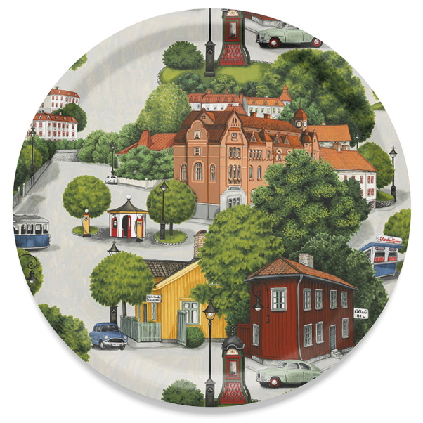 Sommarstad Rund Bricka