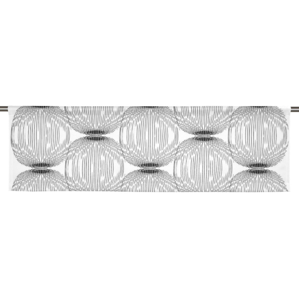 Fuji Vit/Svart Slät gardinkappa