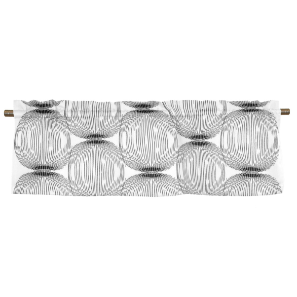 Fuji Vit/Svart Veckad gardinkappa