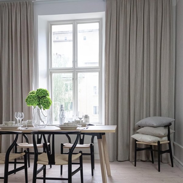 Grace Lin Beige Gardinlängd
