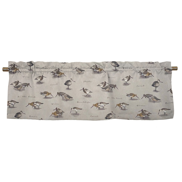 Snäppor Beige Veckad gardinkappa