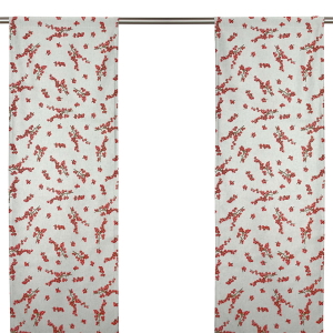 Röda Bär Beige Panelgardin