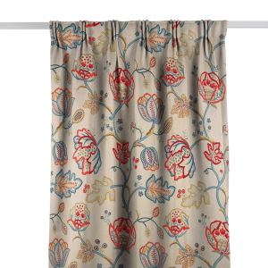 Theodosia Embroidery Wine/Indigo Gardinlängd