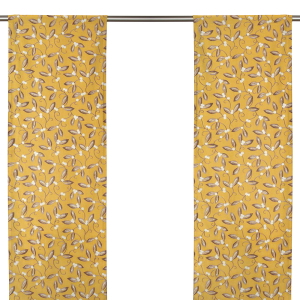 Mistletoe Embroidery Saffron Panelgardin