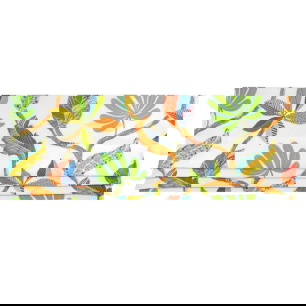 Tahiti Grön/Röd Hissgardin