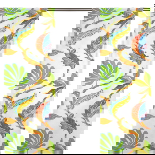 Tahiti Grön/Röd Panelgardin