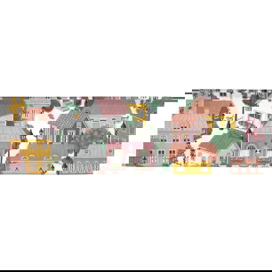 Lyckeby blommar Rosa/Gul Slät gardinkappa