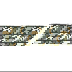 Spiraldans Grön/Grå Slät gardinkappa