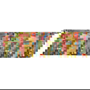 Town Multi/röd Slät gardinkappa