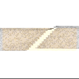Pieni Piirto Unikko Beige Linne Slät gardinkappa
